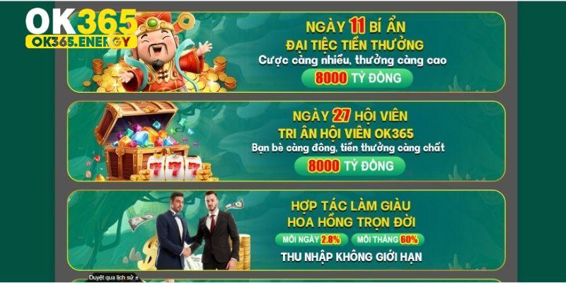 Ưu đãi khuyến mãi tạo cơ hội tăng vốn cho thành viên OK365